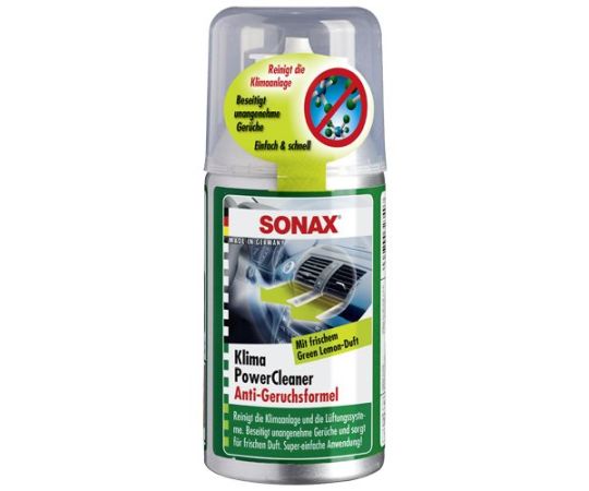 Очиститель кондиционера антибактериальный (лимон) SONAX Clima Clean Green Lemon (Германия) 100 мл