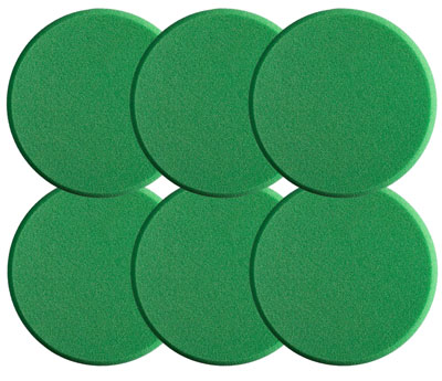 Полировочный круг зеленый (средняя жесткость) SONAX (Германия) 80 мм (6 штук)