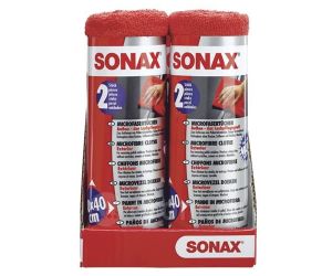 Набор салфеток из микрофибры (2 шт) для кузова SONAX Microfibre Cloth 40х40 см
