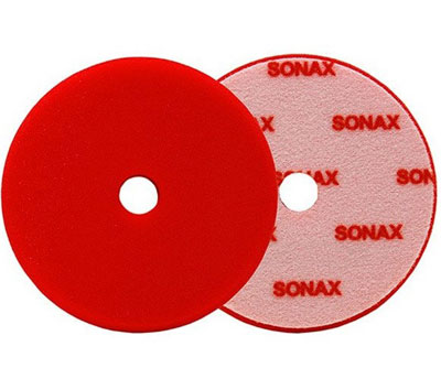 Полировочный круг для эксцентриков красный, жесткий SONAX (Германия) 143 мм