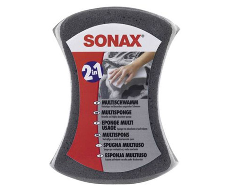 Sonax Губка + антимошка 2 в 1 для мойки авто SONAX MultiSponge двухсторонняя